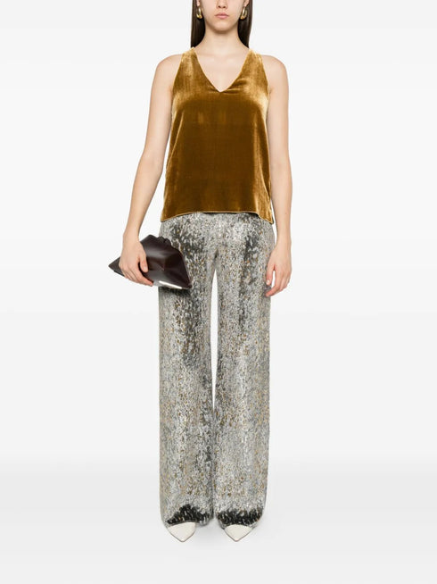 FORTE FORTE VELVET V NECK TOP